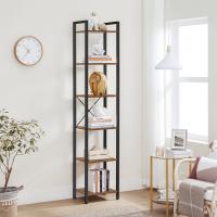 Estantería de 6 niveles multifuncional, librería espaciosa, ideal para oficina, salón, dormitorio y cocina, 40x30x187.5 cm, disponible en greige, marrón rústico y olmo pardo - details 8