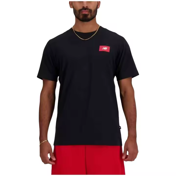 Camiseta de Manga Corta New Balance  para hombre en color negro - 1