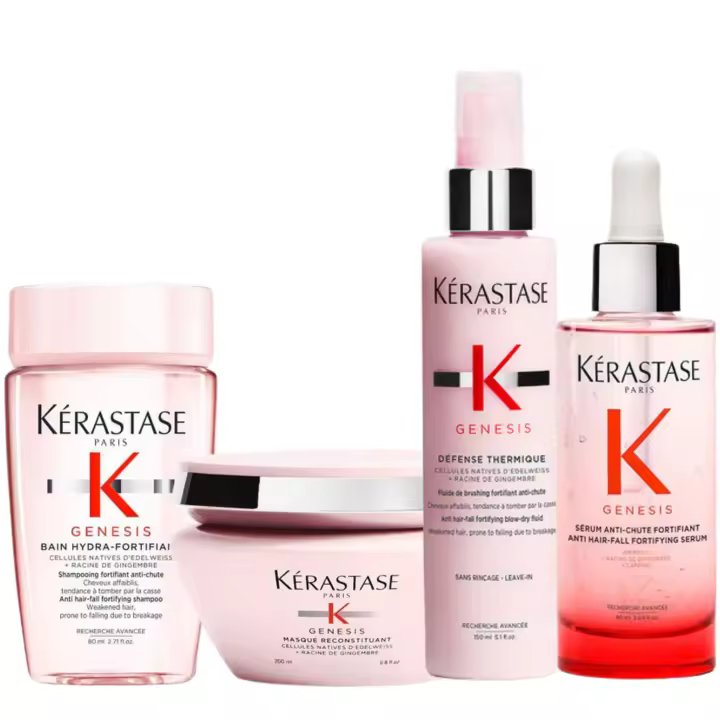 Pack Kérastase Genesis Anticaída – Rutina Completa Fortificante contra la Caída por Rotura con Champú, Mascarilla, Protector Térmico y Sérum Antichute - 1