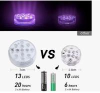 Luces LED Sumergibles IP68 Impermeable 16 Colores RGB con Ventosa - details 2