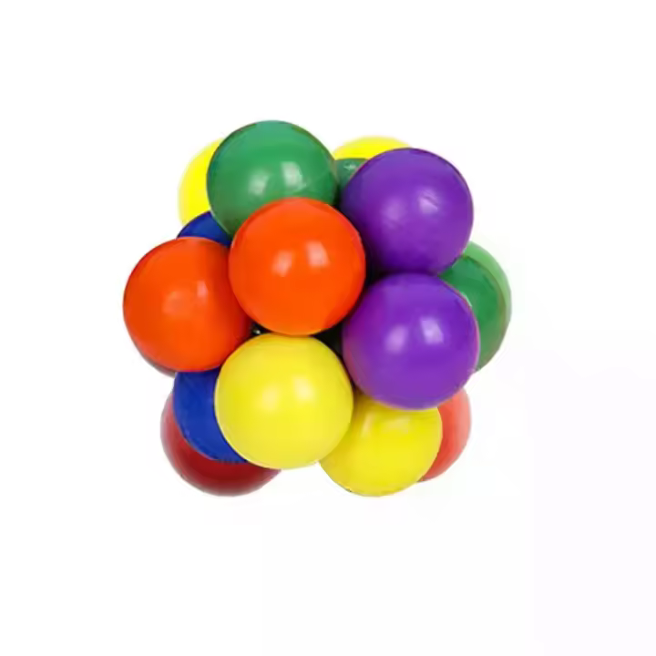 Bola De Colores Elástica Para Aliviar El Estrés Juguete Creativo Para Adultos Y Niños Bola De Succión Con Varias Esferas De Bebida Juguetes Para Morder Y Comprimir - 1