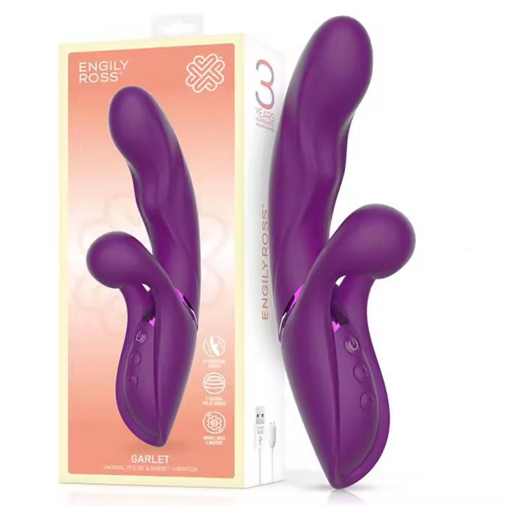 ENGILY ROSS GARLET VIBRADOR CON BOLA DE PULSACIÓN 3 MOTORES DILDO JUGUETES SEXUALES CONSOLADOR - 1