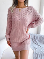 Vestido De Suéter Casual Con Mangas Largas Y Ochenta Para Mujer Adecuado Para Otoño E Invierno Sin Cinturón Estilo Recto - details 6