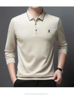 Camisa Polo De Larga Manga Para Hombre Marca De Lujo Algodón De Seda Con Estampado De Letras Casual Negocios Primavera Otoño - details 16