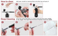 Kit De Pintura Para Uñas Con Compresor Airbrush Portátil Mini De Alta Presión Para Artesanía Y Pintura De Uñas Herramienta De Belleza Multifuncional - details 11