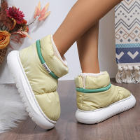 Botas De Nieve Impermeables Para Mujer Invierno 2023 Plataforma Antideslizante Conforzado De Almohadilla De Plush Grueso Tacones Medios Tobilleras Calientes Con Peluche - details 16