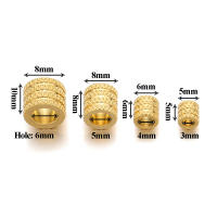 10Pcs Perlas De Acero Inoxidable Con Agujero Grande Para Colgantes Y Pulseras DIY Suministros De Joyería De 3/4/5/6mm - details 0