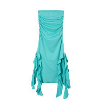 Vestido Asimétrico De Hombro Solo Para Mujer Primavera/Verano Moda Europea Y Americana Slim Fit Cintura Ajustada Irregular - details 7