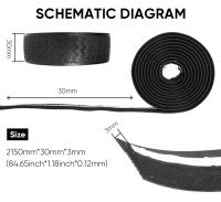 Cinta De Manillar De Bicicleta BUCKLOS EVA PU Antideslizante Absorbedor De Choques Envoltura De Ciclismo Con Tapa De Barra Accesorios De Bicicleta Tamaños 2150x30x3mm Peso 66.9g/Pareja - details 2