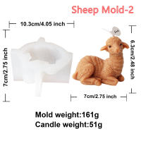 Molde De Silicona 3D Para Candles Y Artesanía En Forma De Cabeza De Ciervo Sika Oveja Erizo Animal Herramienta Decorativa Para Cera Aromaterapia Y Gypsum - details 5