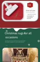 VIKAMA Alfombra Redonda De Navidad Para Sala Y Dormitorio Decoración Festiva Con Árbol De Navidad Antideslizante Y Resistente Al Desvanecimiento De Polvo Material De Poliéster 100% Velours Cristal - details 5