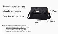 Bolso De Hombro Negro Para Mujer De Cuero PU Color Sólido Bolso Cruzado Mensajero Monedero Mano Bolsos De Moda - details 0