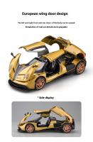 Modelo De Coche De Metal a Escala 1:22 Pagani Huayra Dinastía Juguete Coleccionable Para Niños Con Puertas En Forma De Alas Clásicas Decoración Para Casa - details 3