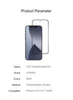 Vokamo - Protector de Pantalla de Vidrio Templado 99% Antibacteriano 0,25mm de Alta Calidad y Ultra Claridad HD para iPhone 12 Series (iPhone 12, 12 mini, 12 Pro, 12 Pro Max) Borde Negro - details 1
