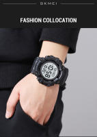 Reloj Deportivo SKMEI Con Pantalla LED Y Luz De Escritorio Para Hombres Resistente Al Agua 5Bar Reloj De Pulsera Digital Con Cuenta Regresiva Y Luz Retroiluminada - details 9