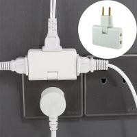 Pack 2 Ladron Enchufe Multiple Plano de 3 Tomas | Diseño Fino: Ideal para Espacios reducidos | Cabezal Giratorio 180º | Adaptador Americano y Europeo | Sello CE | 250 V | Toma Tierra 10A () - details 3
