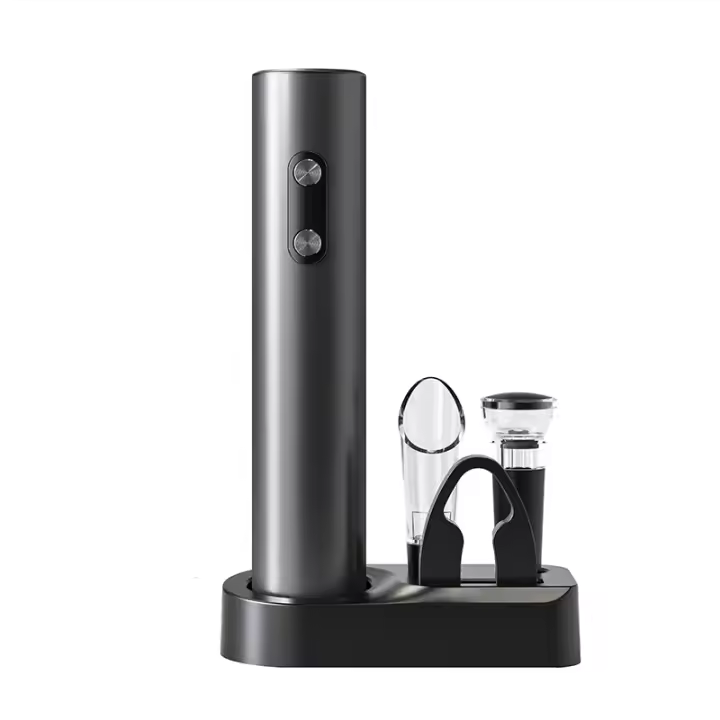 Juego de abridor de vino eléctrico, sacacorchos automático con vertedor aireador y cortador de papel de aluminio para cocina, Bar, regalos de fiesta - 1