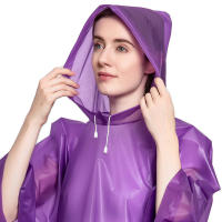 Chaqueta De Lluvia Unisex De Alta Calidad EVA Gruesa Impermeable Para Hombres Y Mujeres Negro Adecuada Para Ciclismo Y Camping - details 6