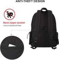 Mochila Escolar Negra, Linda mochila para adolescentes de la escuela, mochila casual, mochila Ligera, Negro - details 1