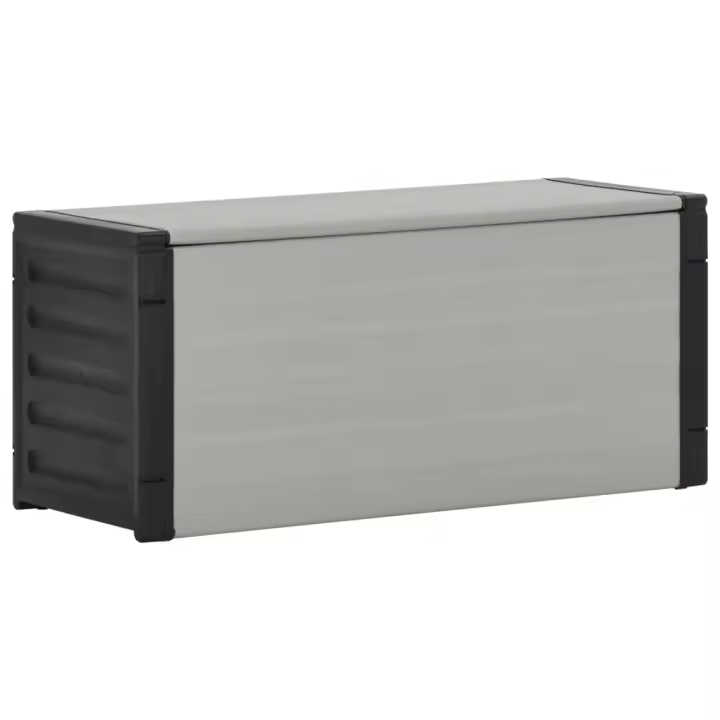 vidaXL Baúl para desechos de jardín gris 85x34x40 cm - 1