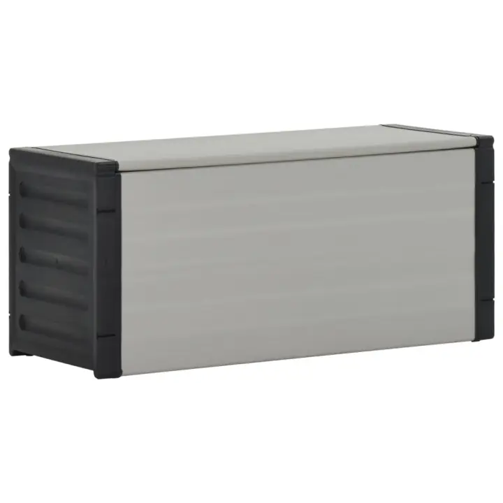 vidaXL Baúl para desechos de jardín gris 85x34x40 cm - 1