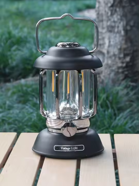 Lámpara De Camping Portátil Recargable USB Luz LED Retro Para Emergencias Pesca Senderismo Nocturna Impermeable - 1