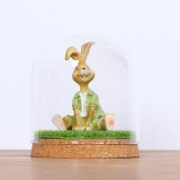 Jarrón De Vidrio Transparente Con Cubierta De Cúpula Y Base De Madera Para Suculentas Terrarium Decoración De Boda Y Navidad Moderno - details 2