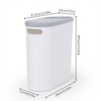 Bandeja De Basura Ecológica De 10L Con Tapa Para Baño Cocina Dormitorio Sala De Estar Tipo De Presión Recipiente De Residuos - details 7