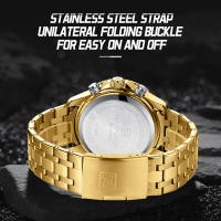 Reloj De Pulsera De Lujo Para Hombre NAVIFORCE NF9234 En Color Negro Y Oro Resistente Al Agua De Acero Inoxidable Cuarzo Deportivo Con Banda De Acero Y Cristal Hardlex - details 16