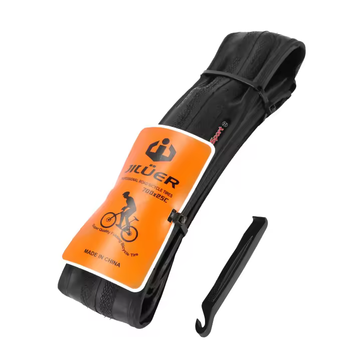 Neumático Plegable 700C Para Bicicleta De Carretera Resistente a Punzadas 700x25C Alto Presión Bicicleta Ciclismo Neumático Plegable Negro Amarillo - 1