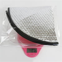 Parasol Para Coche Plegable De Aluminio Anti-UV Protección Solar Para Parabrisas Y Volante De Cuña Plateado Accesorios De Coche - details 6