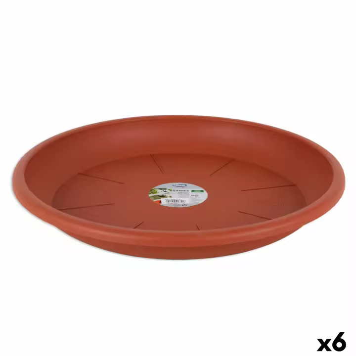 Plato para Maceta Dem Squares Marrón 39,5 cm (6 Unidades) - 1