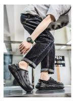 Zapatillas De Hombre Para El Jardín Y La Playa Zapatos De Comodidad Con Suela Gruesa Sandalias De Casa Exterior Clogs EVA Medio Tacón Estilo Sólido - details 16