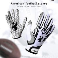 Guantes De Fútbol Profesionales Para Adultos Transpirables Antideslizantes De Béisbol Y Fútbol Americano Guantes De Mano Completo Con Palmas Ajustables Para Jóvenes - details 2