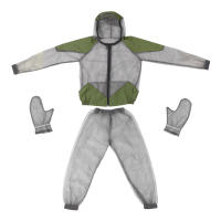 Traje Repelente De Mosquitos Para Exteriores Chaqueta Malla Con Capucha Protección Insecticida Para Pesca Y Camping Con Guantes Y Camisa - details 1