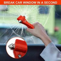 Car Window Safety Hammer 2-In-1 Car Escape Tool Car Window Breaker Life-Saving Hammer Seatbelt Cutter First-Aid Survival Tool - details 1