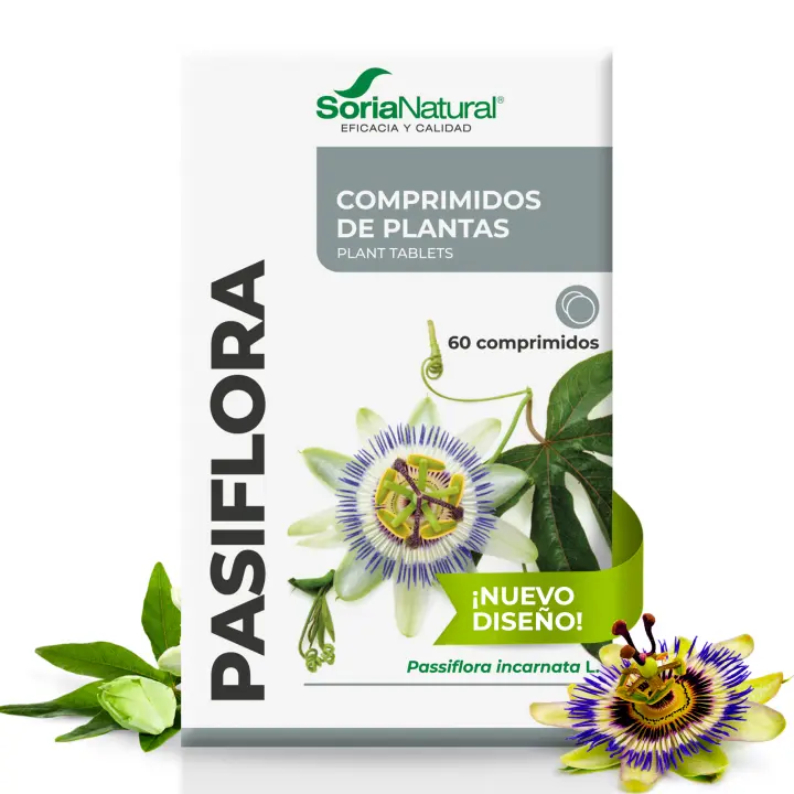 Soria Natural Pasiflora comprimidos - Sueño Tranquilo y Relajación Profunda - Caja con 60 cápsulas - 1