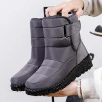 Botas De Invierno Para Mujer Antideslizantes Impermeables Con Plataforma Moda Botines De Piel De Oveja Llena Medio Tacón Botas De Mujer - details 3