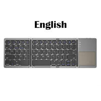 Teclado Inalámbrico Mini Con Touchpad B033 BT Portátil Para Windows Android IOS iPad Teléfono Plegable Magnético Triplo Ergonómico Multifuncional - details 0