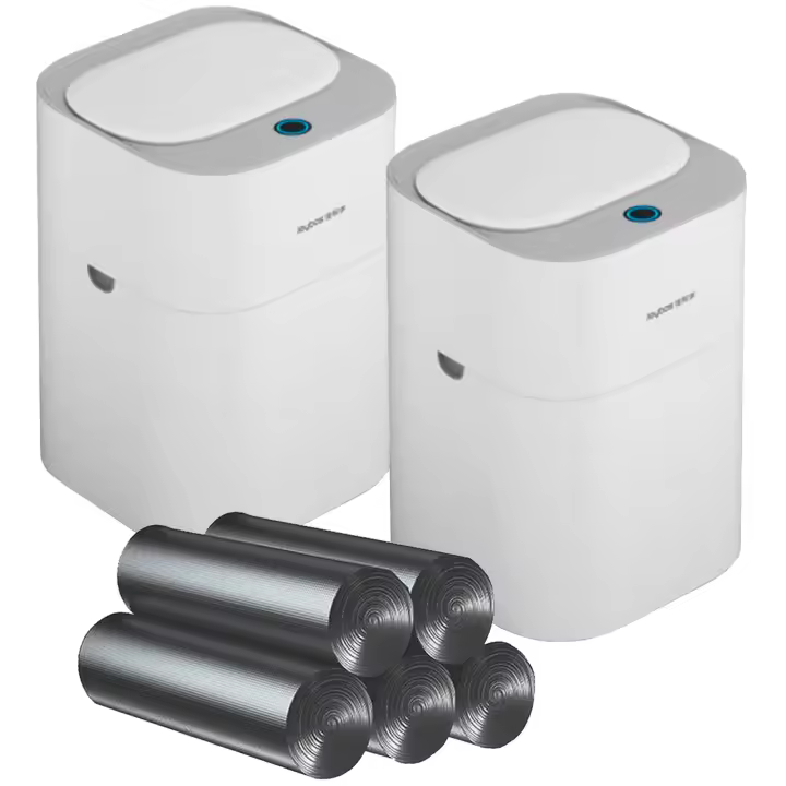 Papelera Inteligente Joybos - Set de 2, 15L con Sensor de Apertura y Absorción de Aire - Hogar U Oficina - 1
