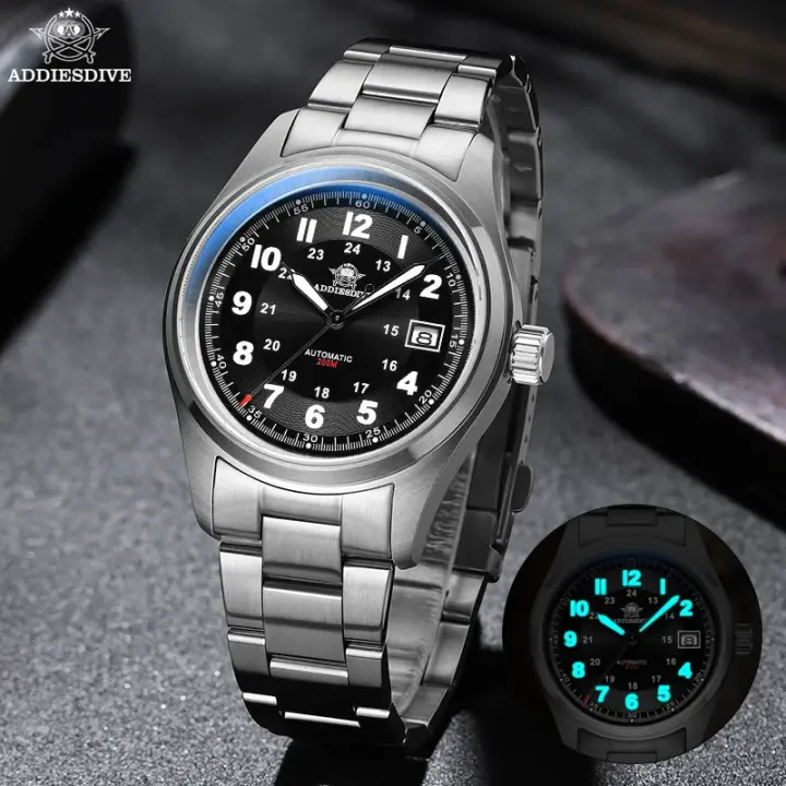 Reloj De Pareja ADDIESDIVE 2024 39mm Lujo Acero Inoxidable Con Recubrimiento AR De Zafiro NH35A Reloj Deportivo De Negocios Para Hombres Resistente Al Agua - 1