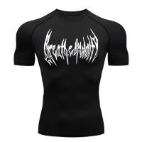 Camiseta De Fitness Para Hombre 2025 Musculatura Con Compresión Deporte Quick-drying Transpirable Talla S-3XL Poliéster Spandex - details 4