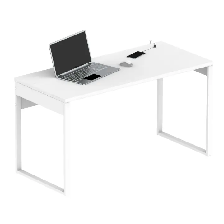 Miroytengo Pack Muebles Oficina 4 Escritorios y Estanterías Despacho Trabajo Estilo Moderno Color Blanco - 1