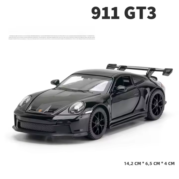 Modelo De Coche De Aleación Parsche 911 GT3 Sport 1:32 Con Sonido Y Luz Vehículo Decorativo Juguete Para Niños Regalo - 1