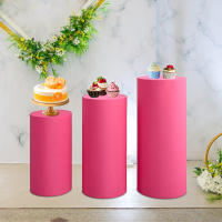 3Pcs Cubiertas Para Pedestal De Cilindro Para Decoración De Mesas De Postres Para Bodas Agradecimientos Cumpleaños Fiesta - details 6