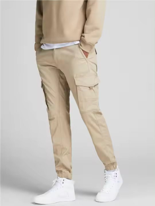 Pantalón Hombre Jack & Jones Modelo Paul Flake Cargo Color Crockery - 1