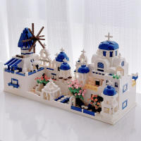 Conjunto De Bloques De Construcción Santorini 4310 Piezas Modelo De Arquitectura Marítima Y De Amor Juguete De Montaje Para Adultos Y Niños Regalo De Cumpleaños - details 2