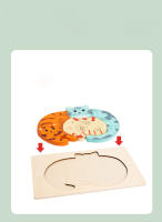 Rompecabezas De Madera Educativo Montessori Animales Dibujos Animados Juego De Inteligencia Para Niños Regalo De Aprendizaje Temprano - details 4