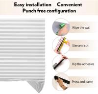 Persianas temporales inalámstricas totalmente opacas, cortinas de Tela plisadas, fáciles de Cortar e instalar con 4 clips - details 0