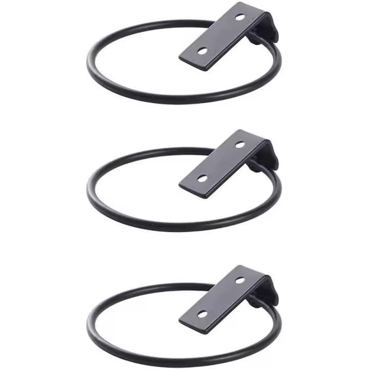 Juego de 3 soportes de pared de maceta de metal Soporte de maceta de gancho de maceta Soporte de bandeja de maceta de flor para interior y exterior (17,5 × 15 × 6,2 cm) - 1